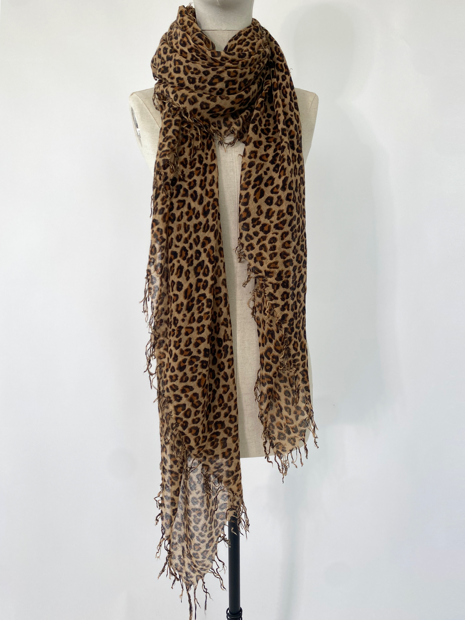 Sjaal Cosy Cashmy Leopard Brown