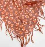 Sjaal Cosy Cashmy Leopard Coral
