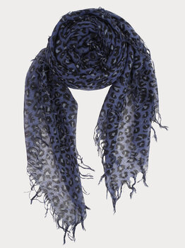 Sjaal Cosy Cashmy Leopard Blue