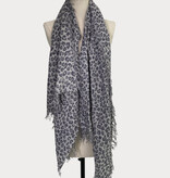 Sjaal Cosy Cashmy Leopard Grey