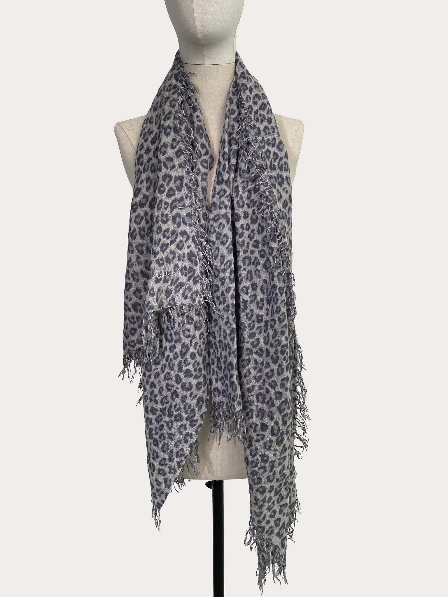 Sjaal Cosy Cashmy Leopard Grey