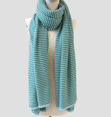 C.O.S.Y by SjaalMania Sjaal Cosy Chic Stripes Aqua - Green and Mean