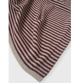 Sjaal Cosy Chic Stripes Burgundy - Soft Taupe