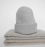 Sjaal Cosy Chic Stripes Pearl Grey / Sand