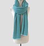 C.O.S.Y by SjaalMania Sjaal Cosy Chic Stripes Aqua - Green and Mean