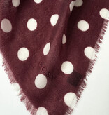 C.O.S.Y by SjaalMania Sjaal 100% Cashmere Dots Cabernet