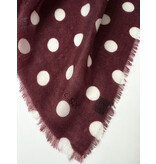 C.O.S.Y by SjaalMania Sjaal 100% Cashmere Dots Cabernet C.O.S.Y by SjaalMania Sjaal 100% Cashmere Dots Cabernet