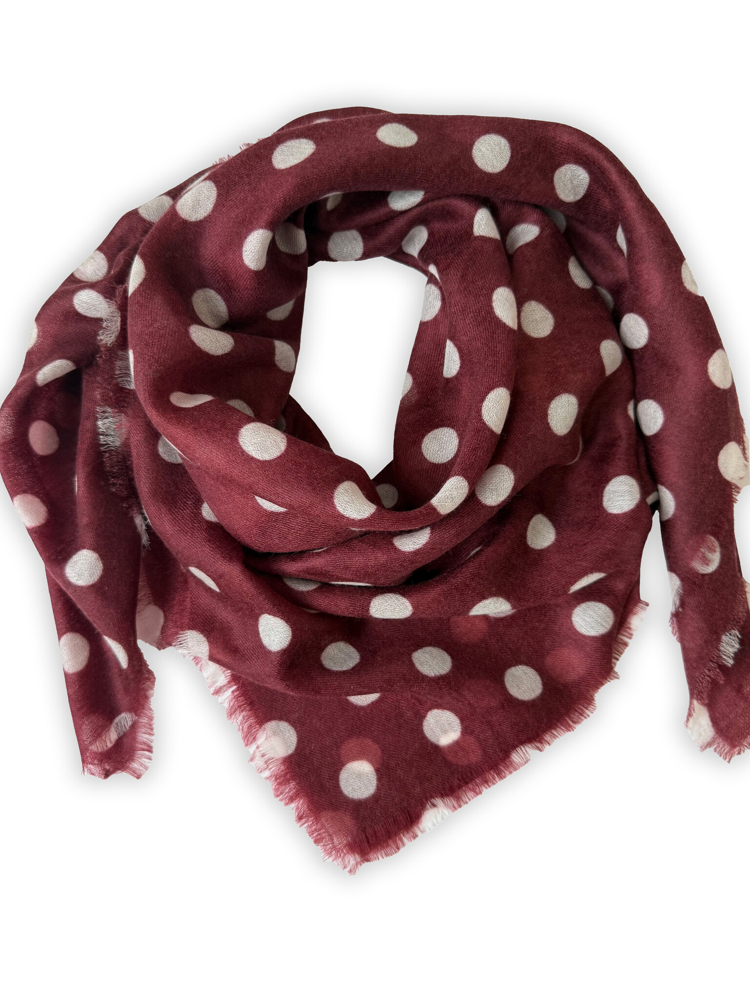 C.O.S.Y by SjaalMania Sjaal 100% Cashmere Dots Cabernet