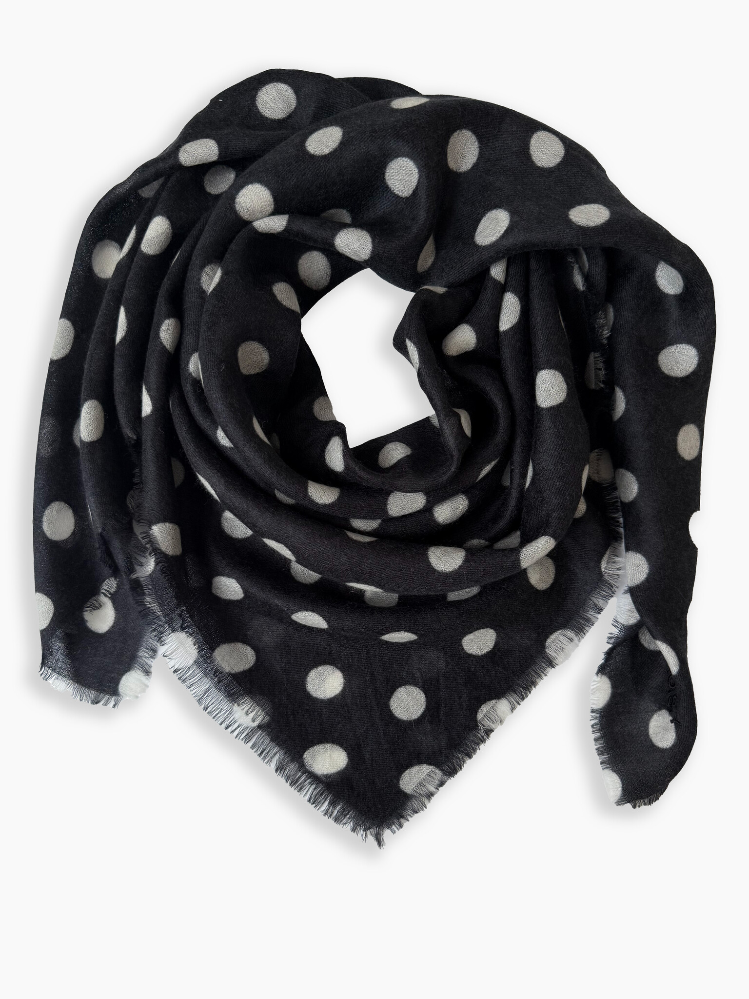 C.O.S.Y by SjaalMania Sjaal 100% Cashmere Dots Black