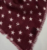 Sjaal 100% Cashmere Stars Cabernet