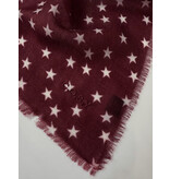 Sjaal 100% Cashmere Stars Cabernet