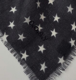 Sjaal 100% Cashmere Stars Black