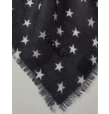 Sjaal 100% Cashmere Stars Black