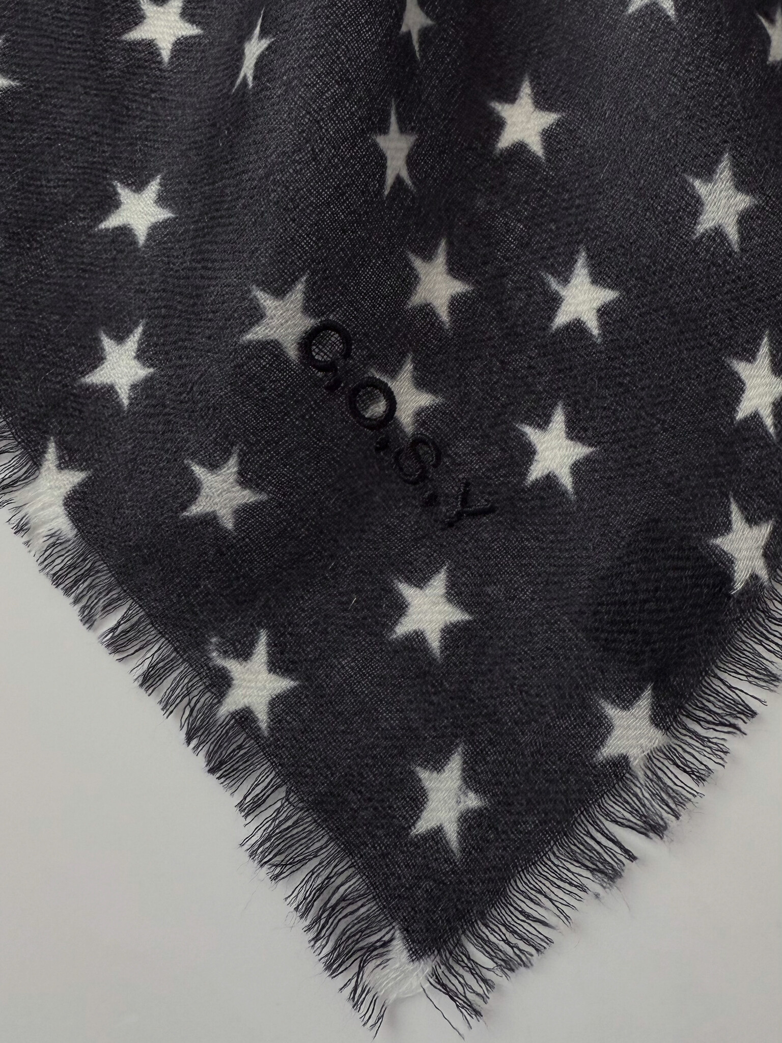 Sjaal 100% Cashmere Stars Black