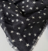 Sjaal 100% Cashmere Stars Black
