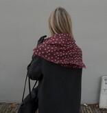 Sjaal 100% Cashmere Stars Cabernet