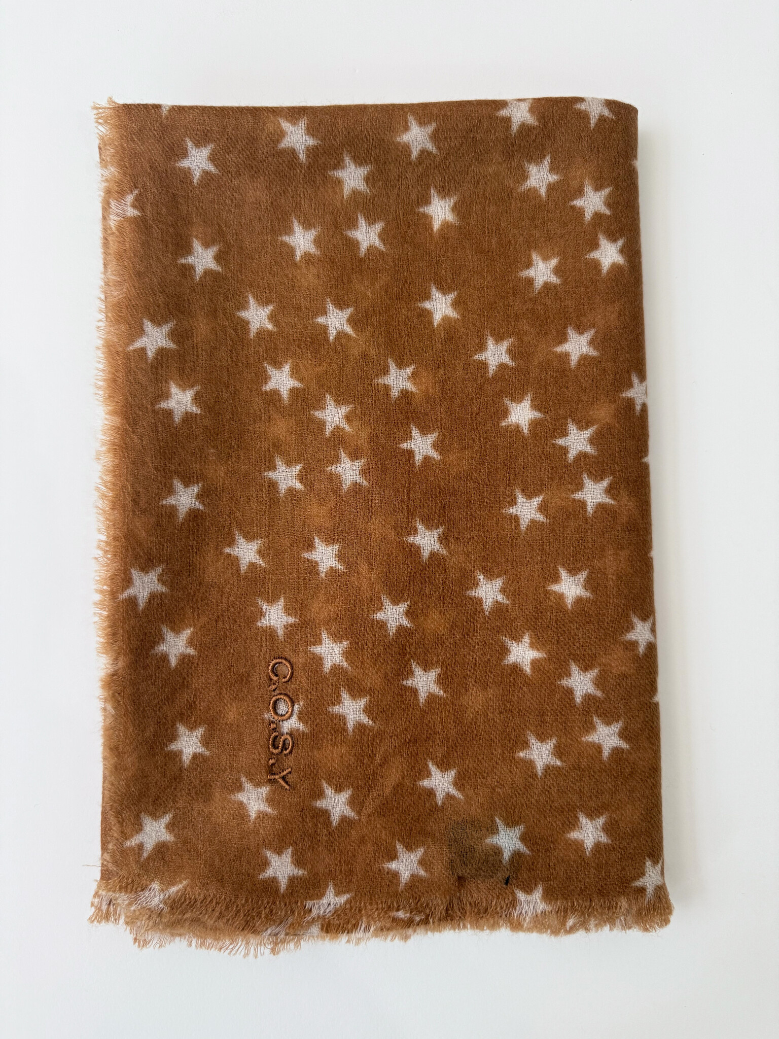 Cosy 100% cashmere Stars  Biscuit