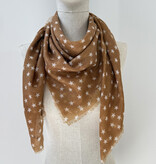 Cosy 100% cashmere Stars  Biscuit