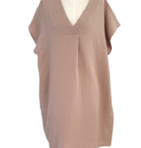 Cosy Tuniek Jurk Taupe