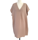 Cosy Tuniek Jurk Taupe