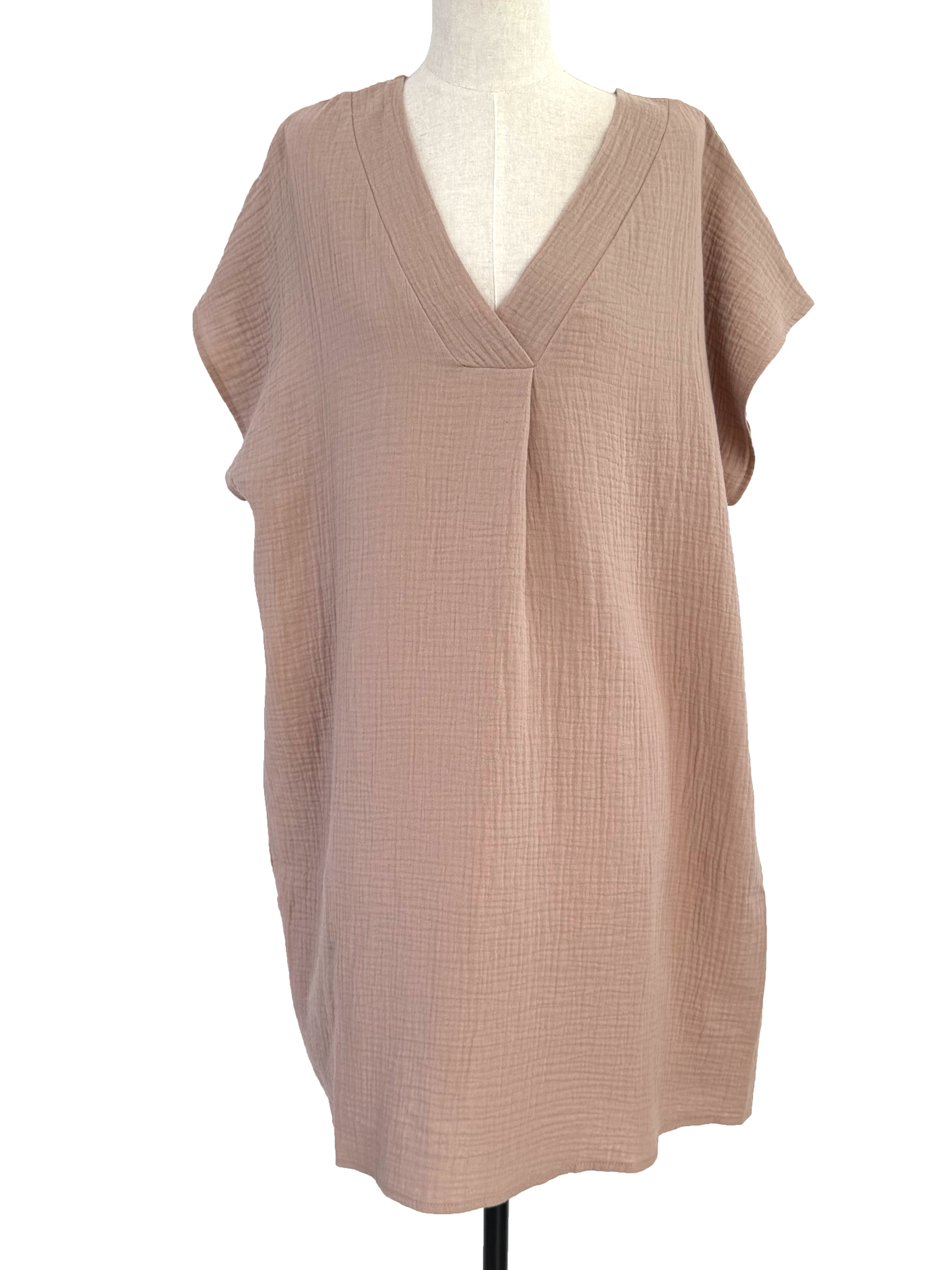 Cosy Tuniek Jurk Taupe
