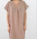 Cosy Tuniek Jurk Taupe