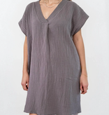 Cosy Tuniek Jurk Dark Gray
