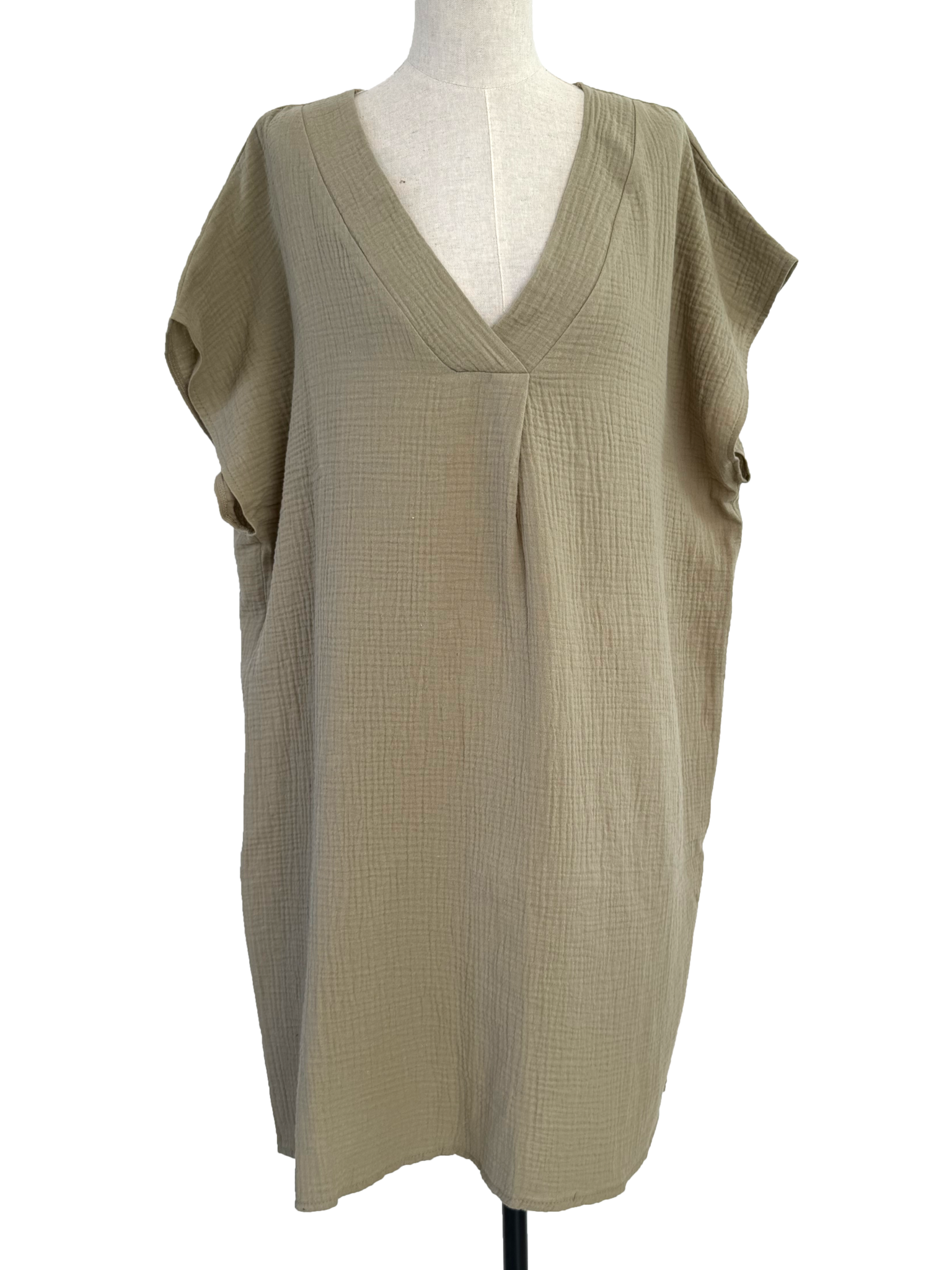 Cosy Tuniek Jurk Olive