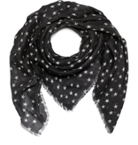 Sjaal 100% Cashmere Stars Black