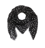 Sjaal 100% Cashmere Stars Black
