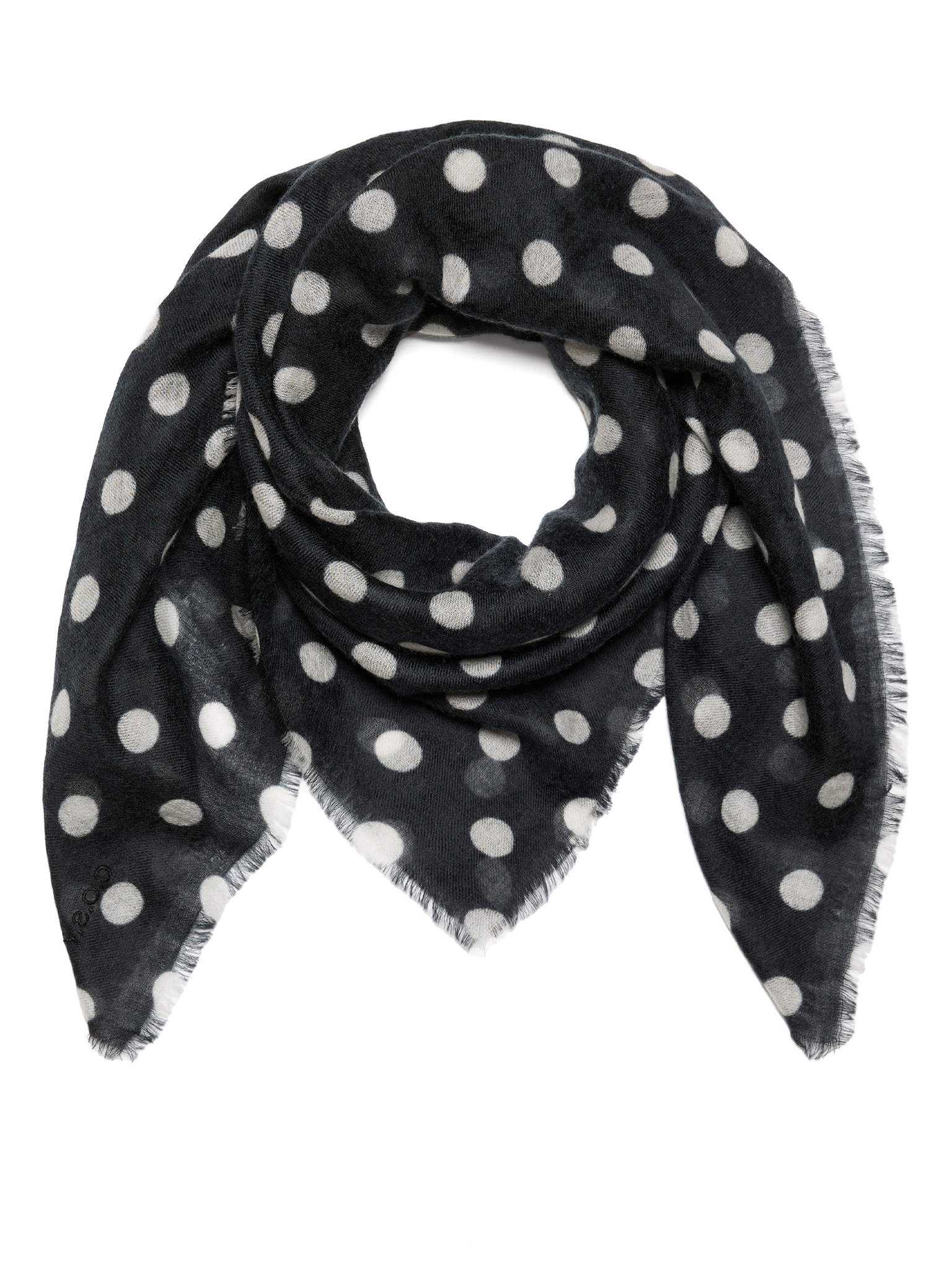 C.O.S.Y by SjaalMania Sjaal 100% Cashmere Dots Black