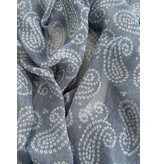 C.O.S.Y by SjaalMania Sjaal Cosy Paisley Faded Denim C.O.S.Y by SjaalMania Sjaal Cosy Paisley Faded Denim