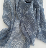 C.O.S.Y by SjaalMania Sjaal Cosy Paisley Faded Denim