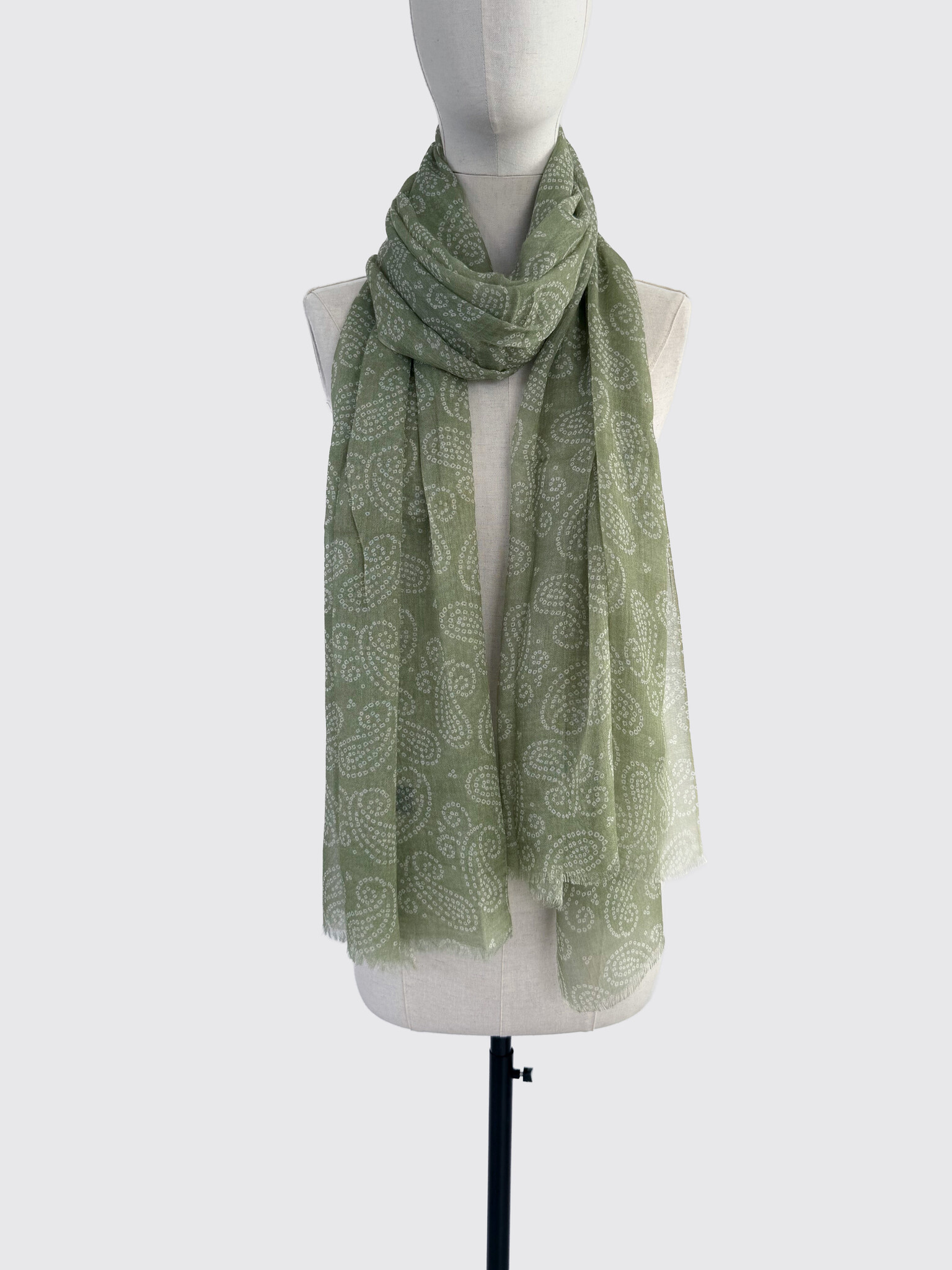 Sjaal Cosy Paisley Desert Sage