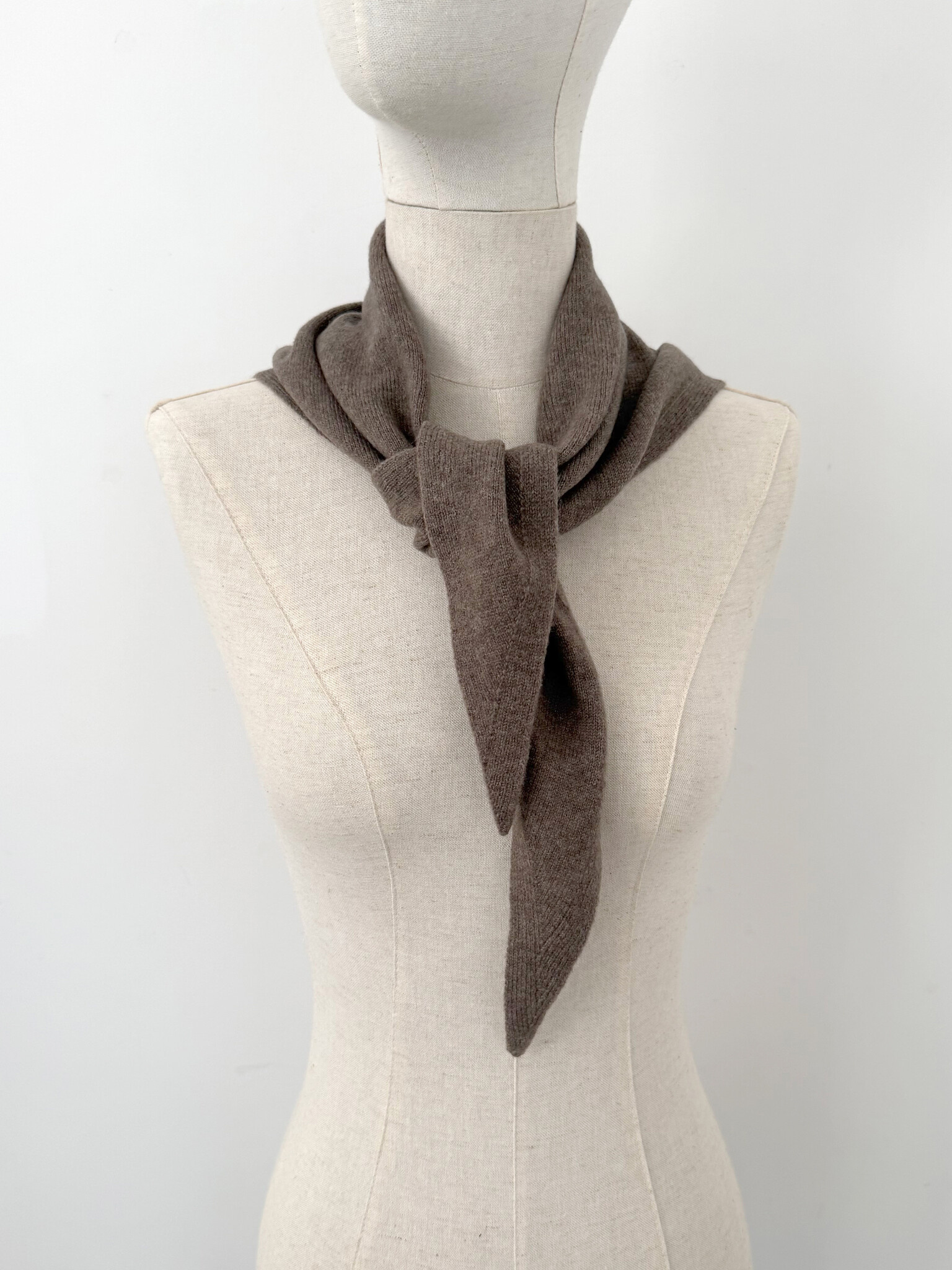 Cosy Triangle Scarf Small Dark Brown