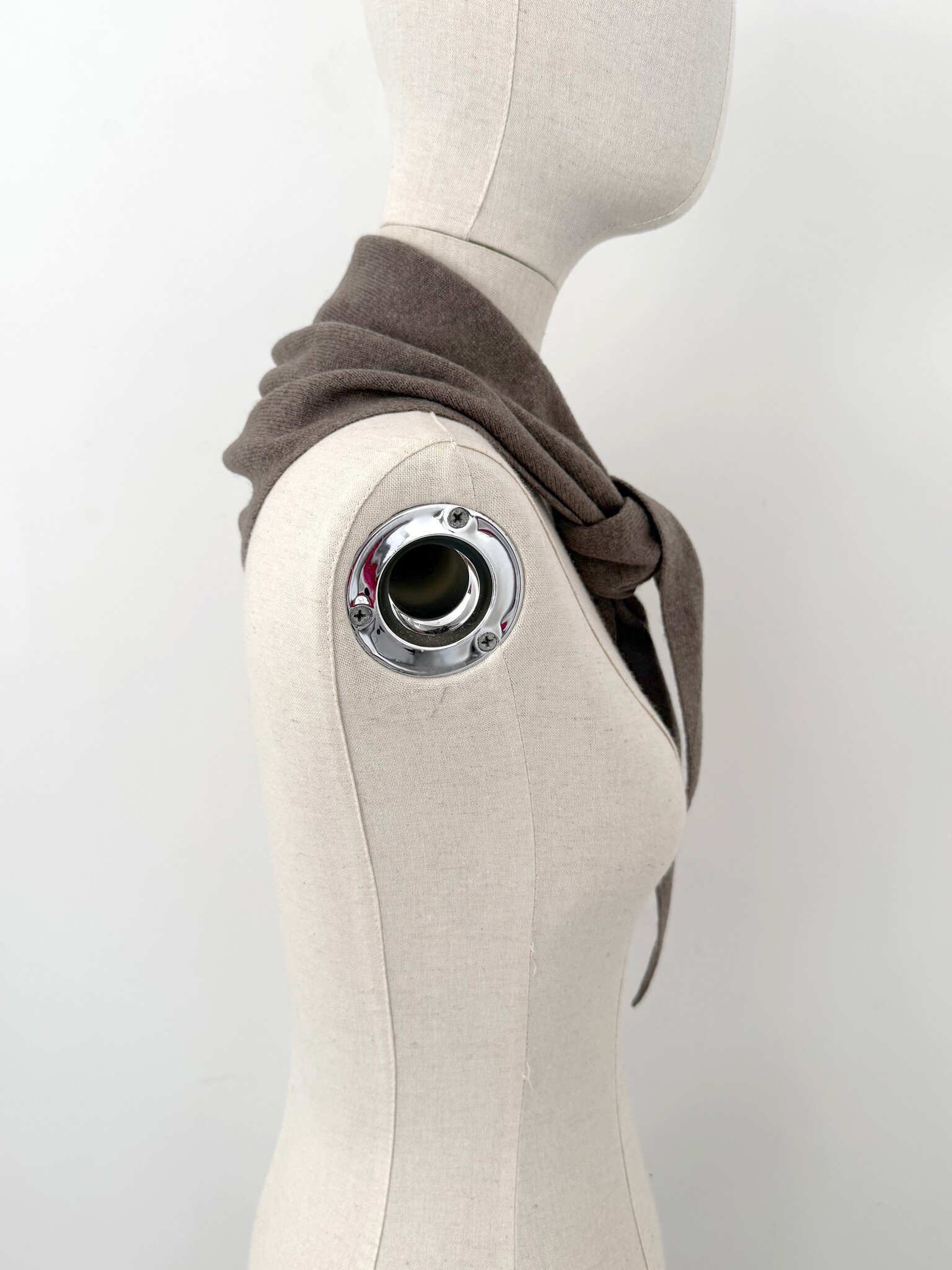 Cosy Triangle Scarf Small Dark Brown