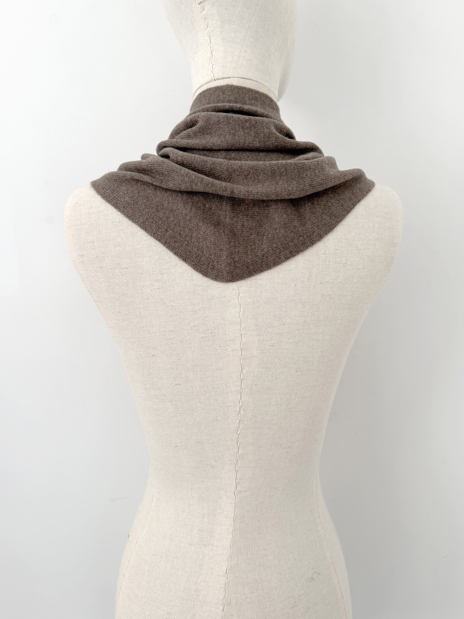 Cosy Triangle Scarf Small Dark Brown