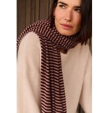 Sjaal Cosy Chic Stripes Burgundy - Soft Taupe