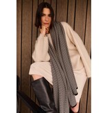 Sjaal SjaalMania Cosy Chic Stripes Light Sand- Black