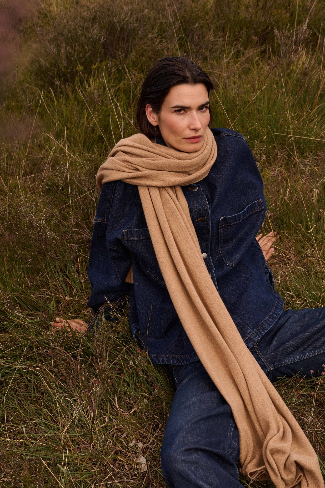 Sjaal SjaalMania Cosy Chic Camel Beige