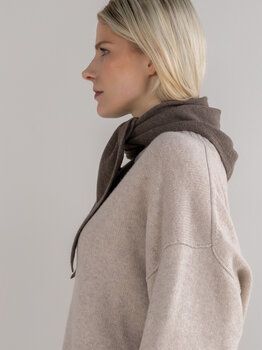 Cosy Triangle Scarf Small Dark Brown