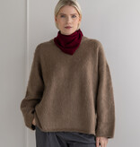Sjaal Cosy Triangle Small Rouge Noir