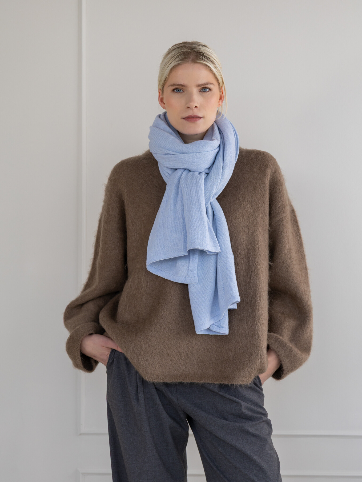 Sjaal SjaalMania Cosy Chic Airy Blue Melee