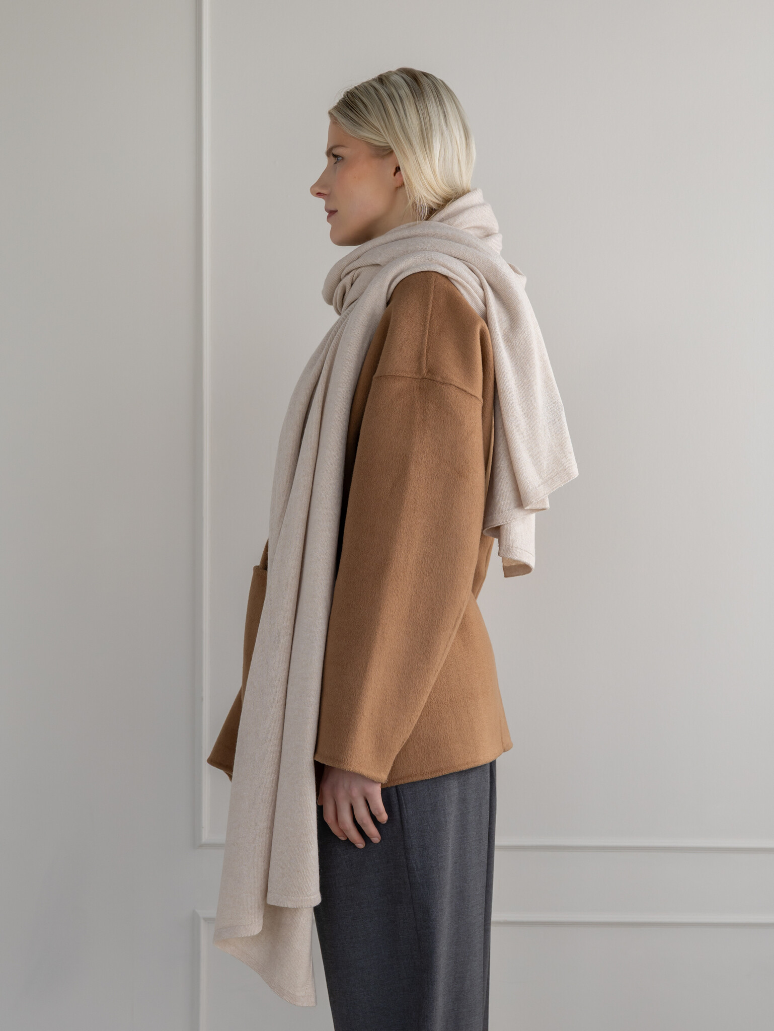 Sjaal SjaalMania Cosy Chic Light Sand