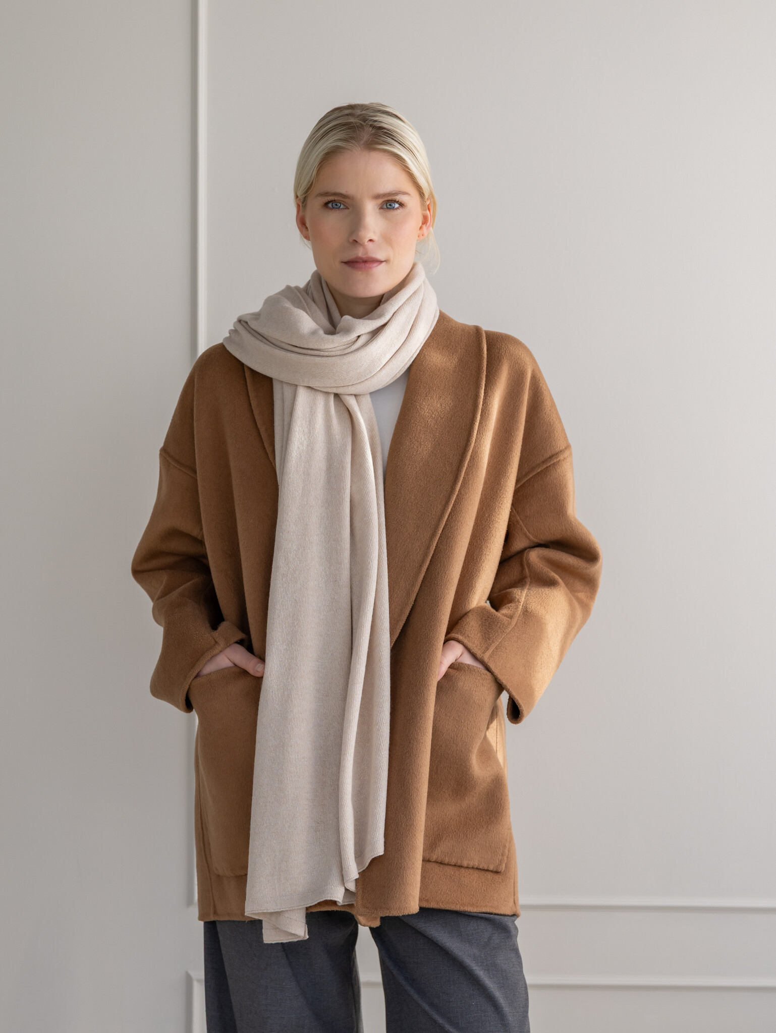 Sjaal SjaalMania Cosy Chic Light Sand