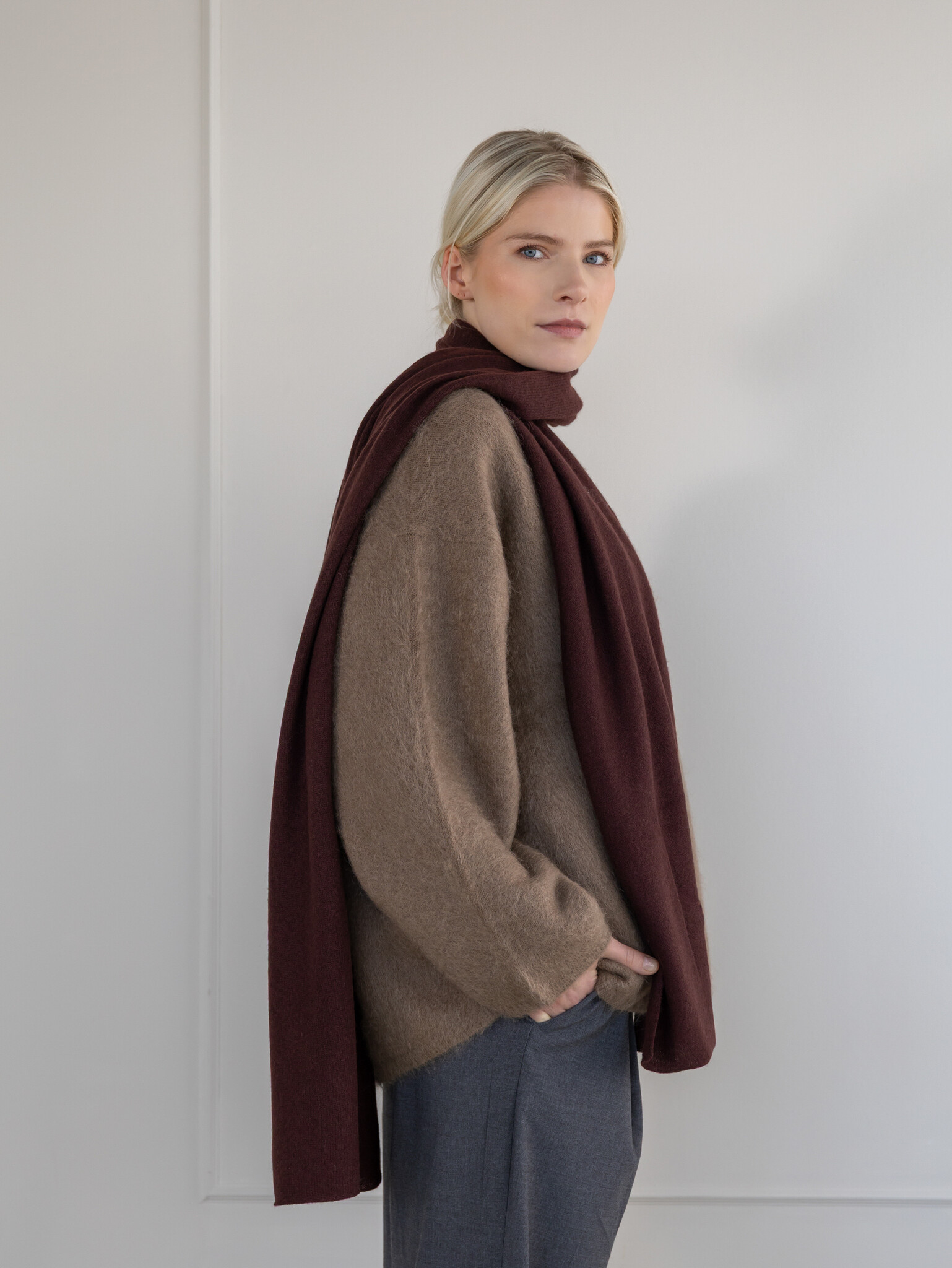 Sjaal Cosy 100% Cashmere  Red Soil