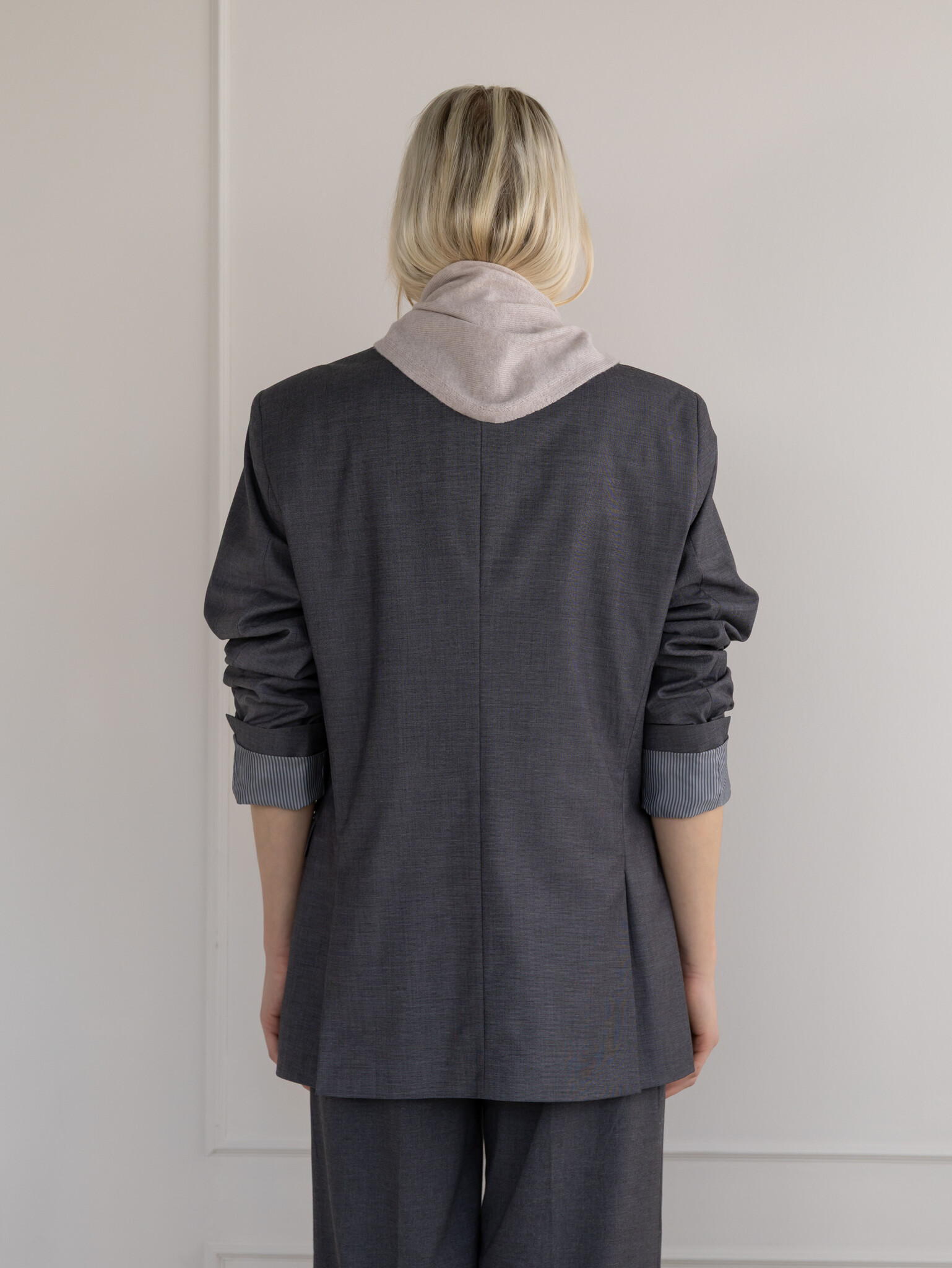 Sjaal Cosy Triangle Small Oatmeal