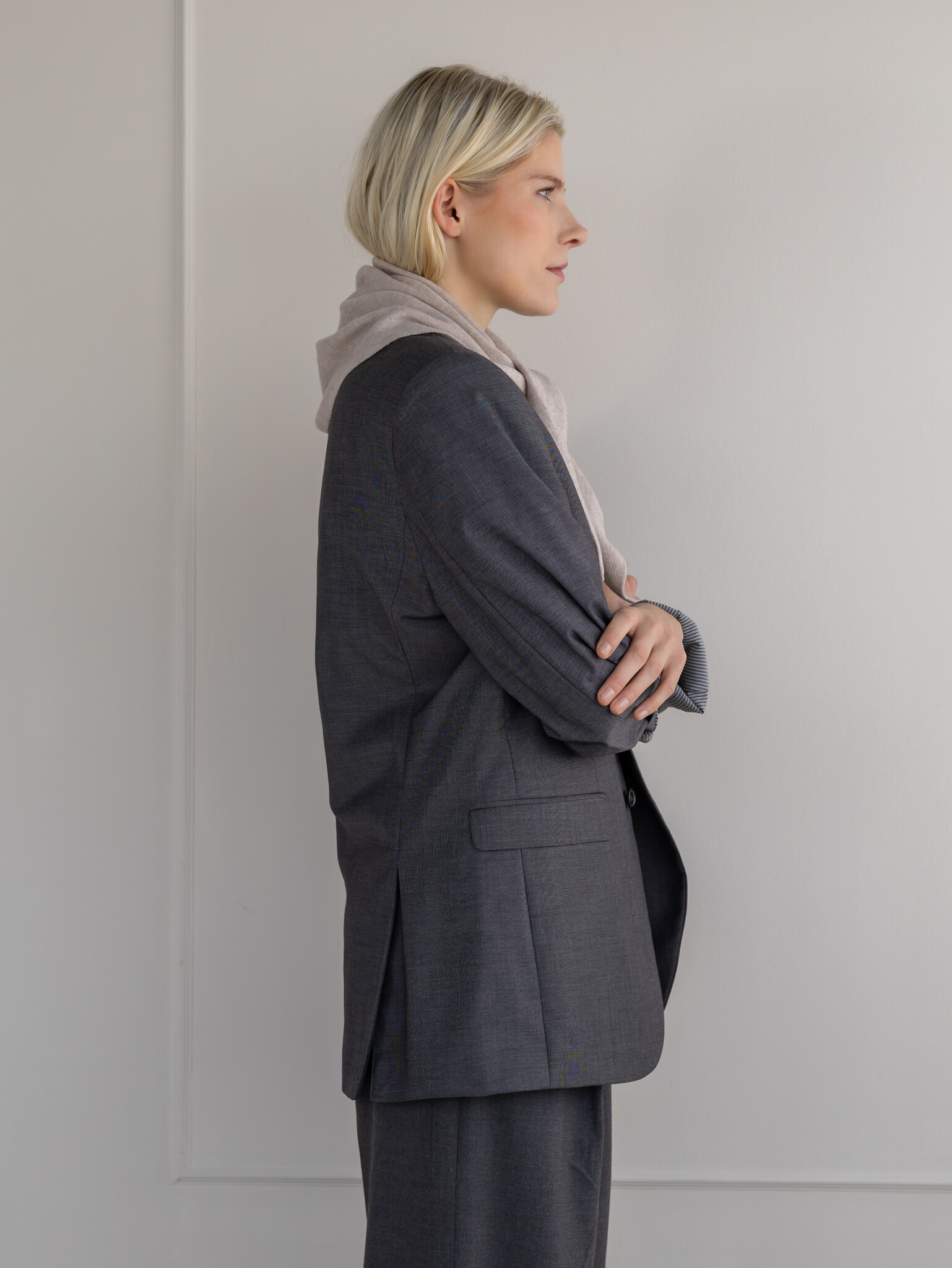 Sjaal Cosy Triangle Small Oatmeal