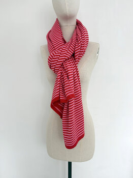 Sjaal Cosy Chic Stripes Lipstick Red / Fabulous Candy