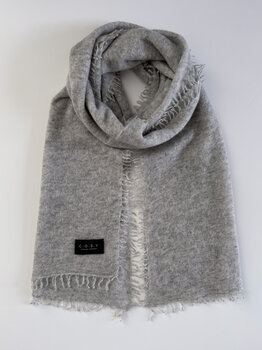 C.O.S.Y Sjaal Cosy Washed Cashmere Light Grey